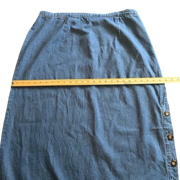 Plus Size Denim Maxi Skirt Coastal Cowgirl Country Western Boho Prairie Sz 1X - Picture 6 of 11
